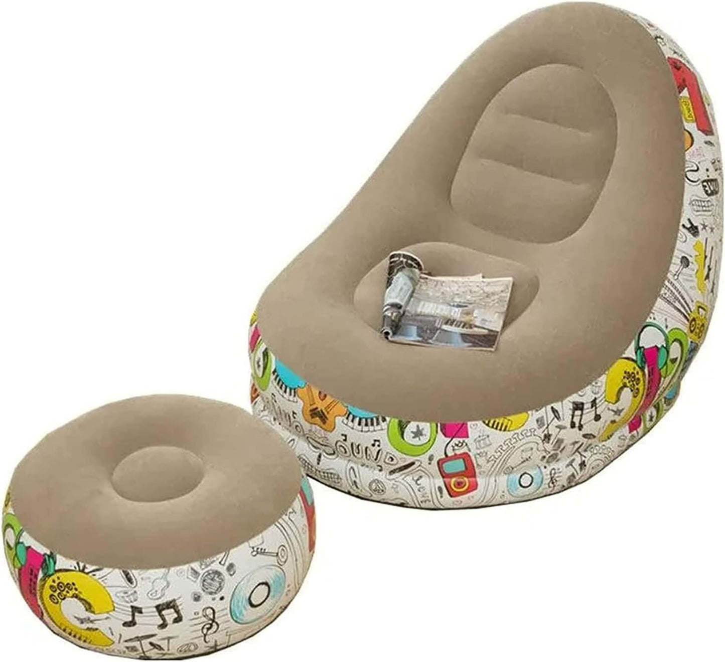 Inflatable Sofa Lounge Chair and Footstool