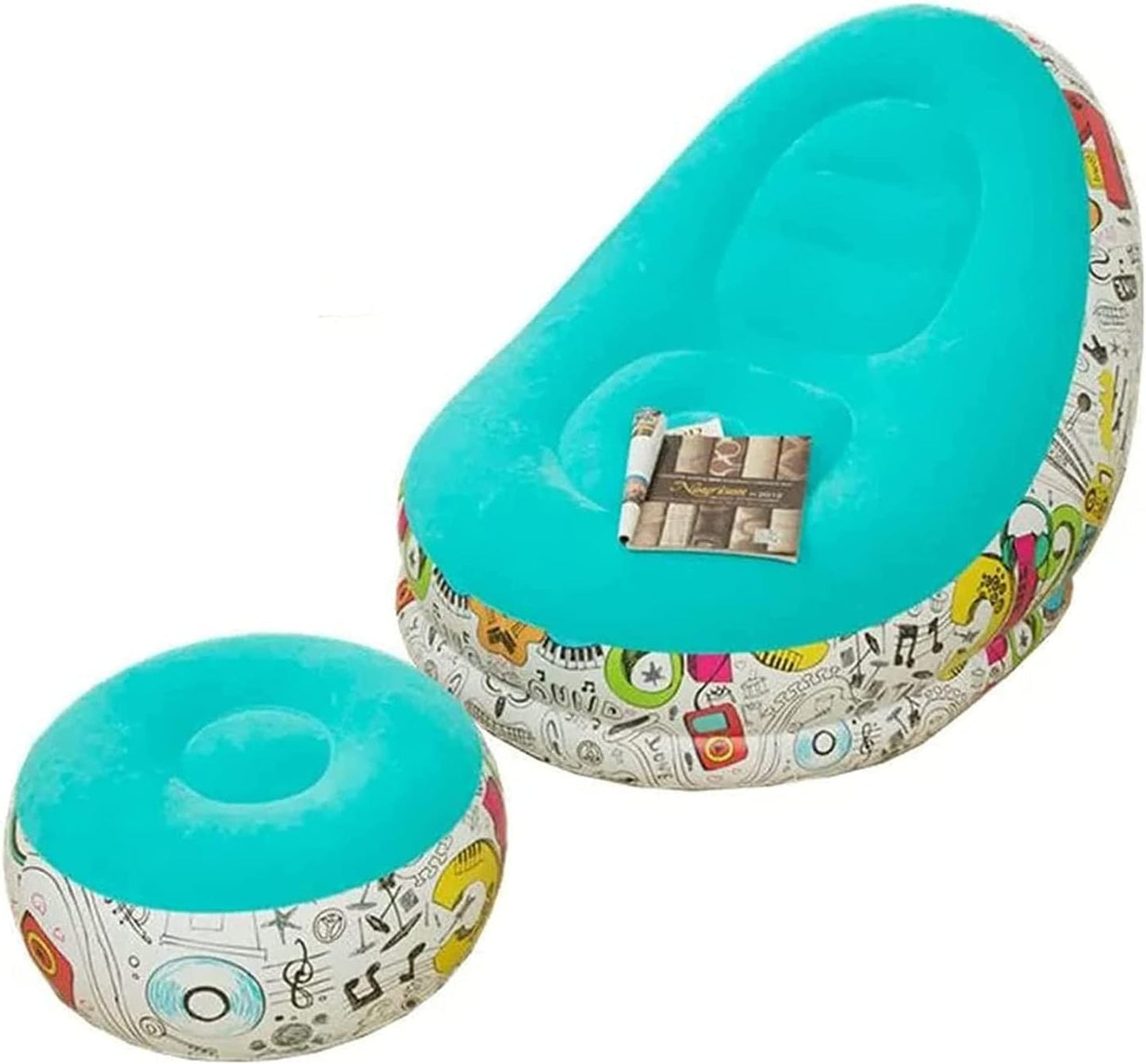 Inflatable Sofa Lounge Chair and Footstool