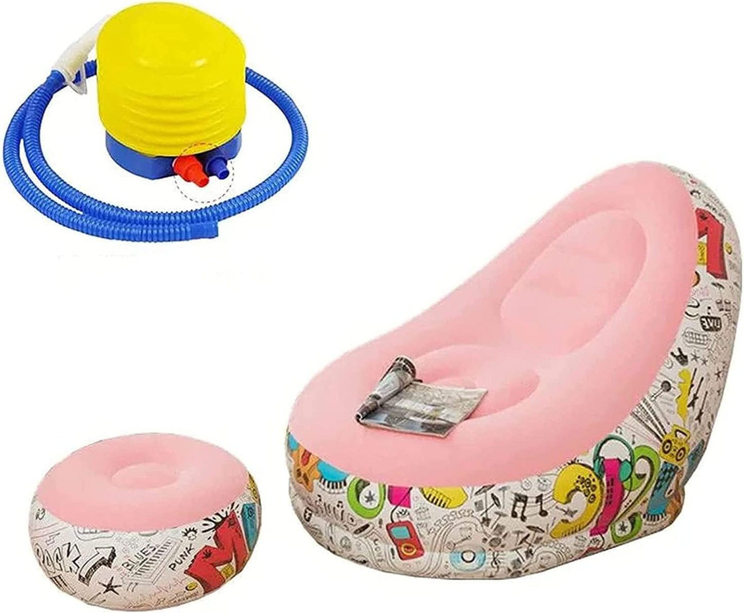 Inflatable Sofa Lounge Chair and Footstool