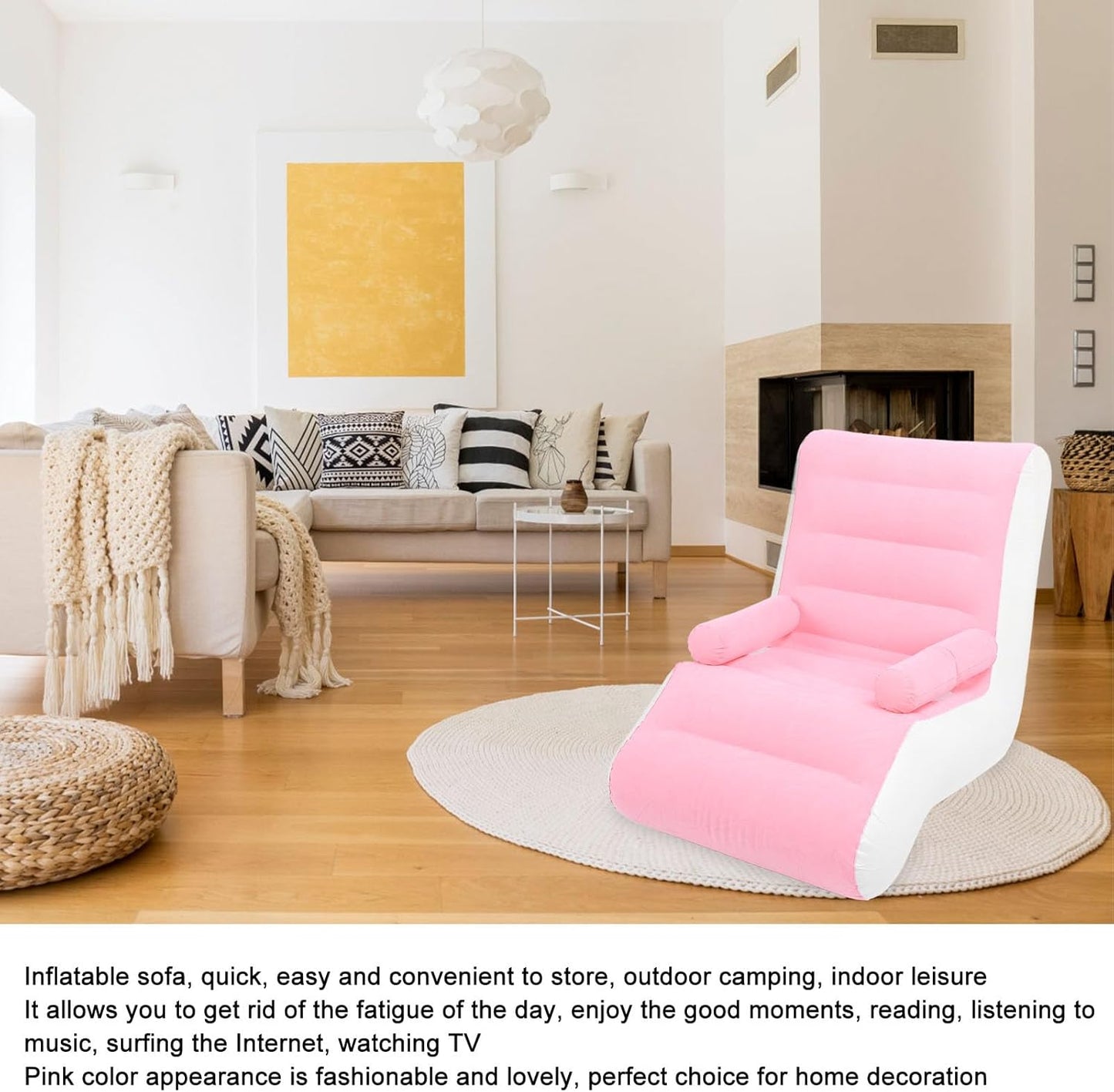 Inflatable Sofa, S Shaped Design Foldable