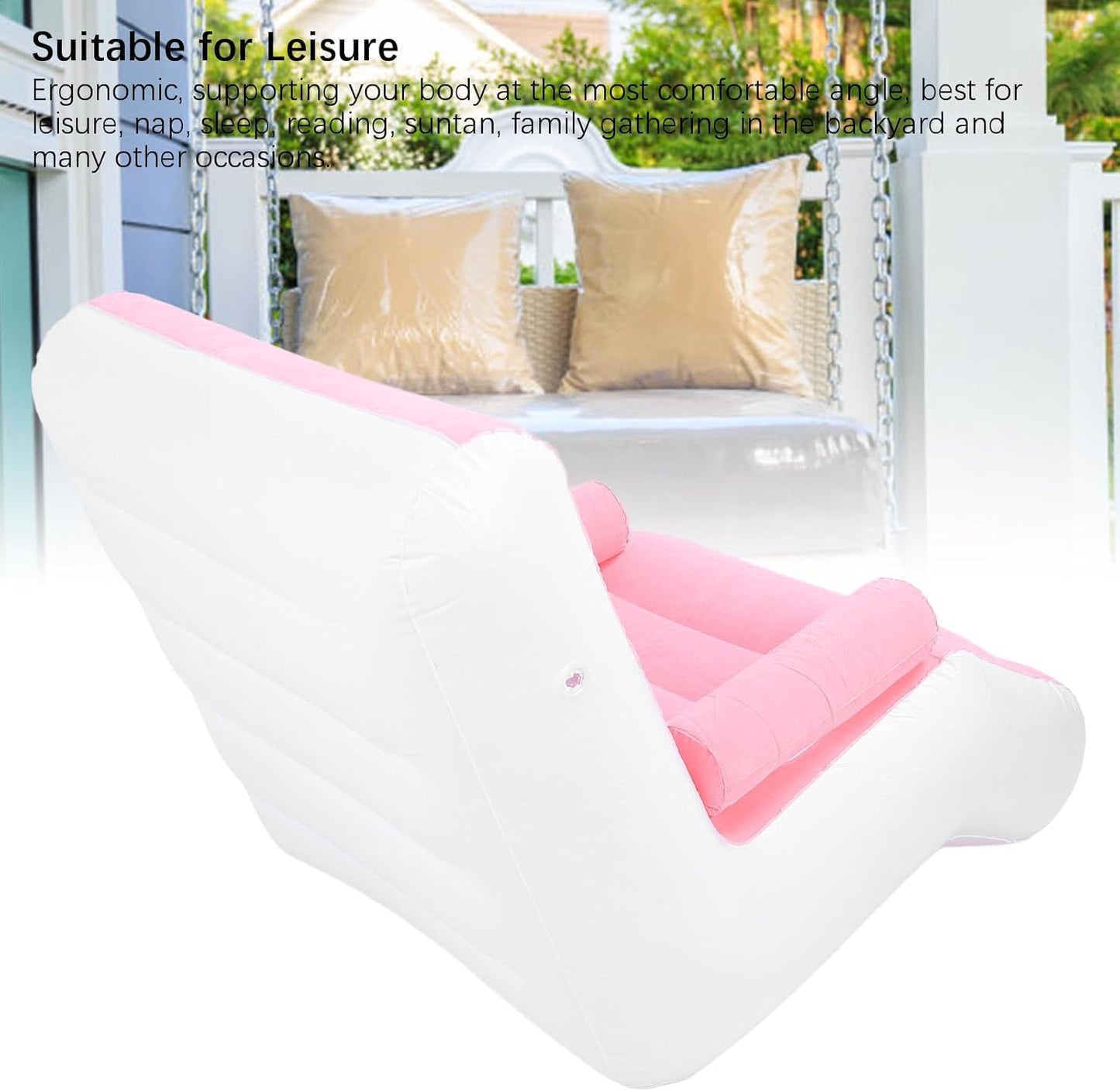 Inflatable Sofa, S Shaped Design Foldable