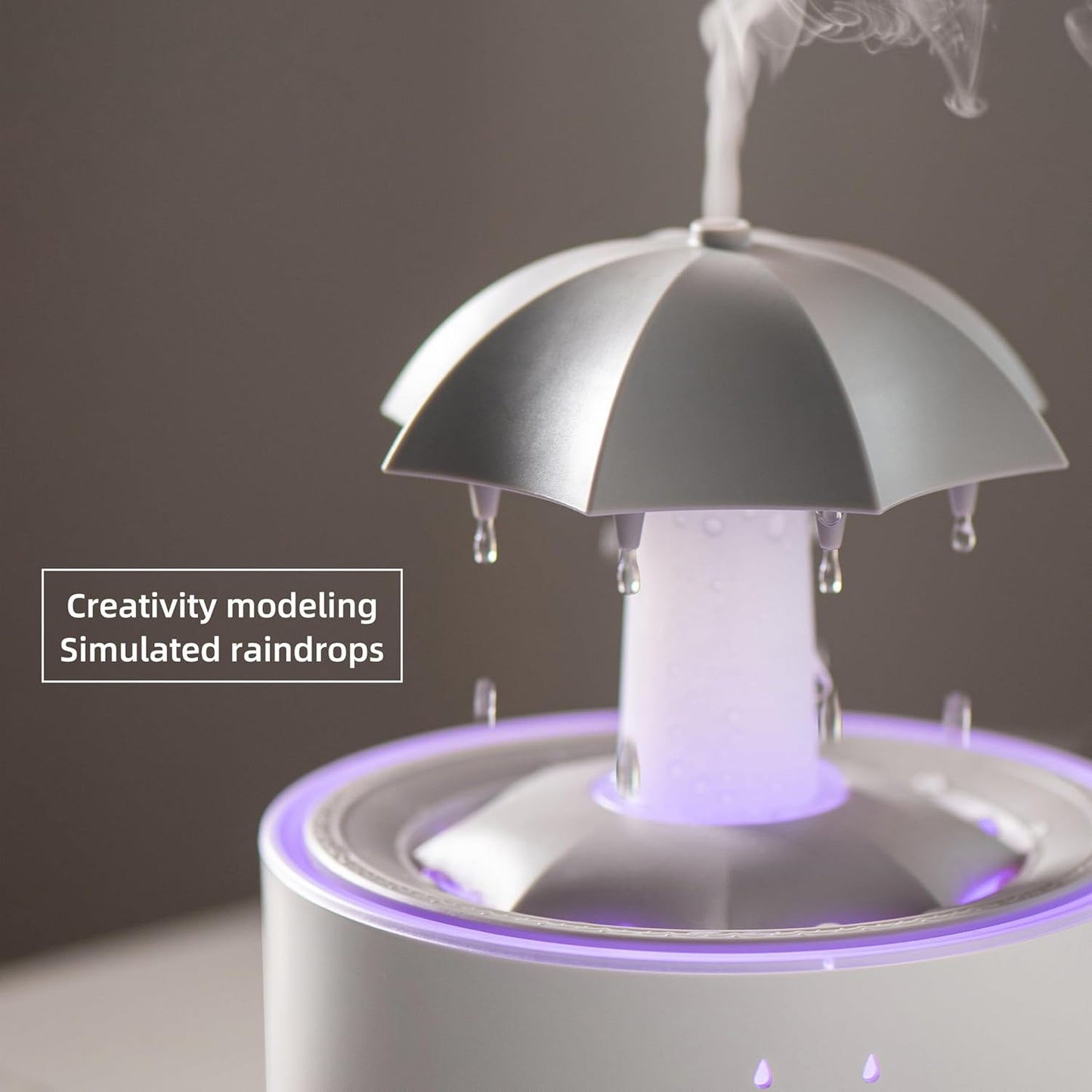Rotating Umbrella Diffuser with Water Droplets